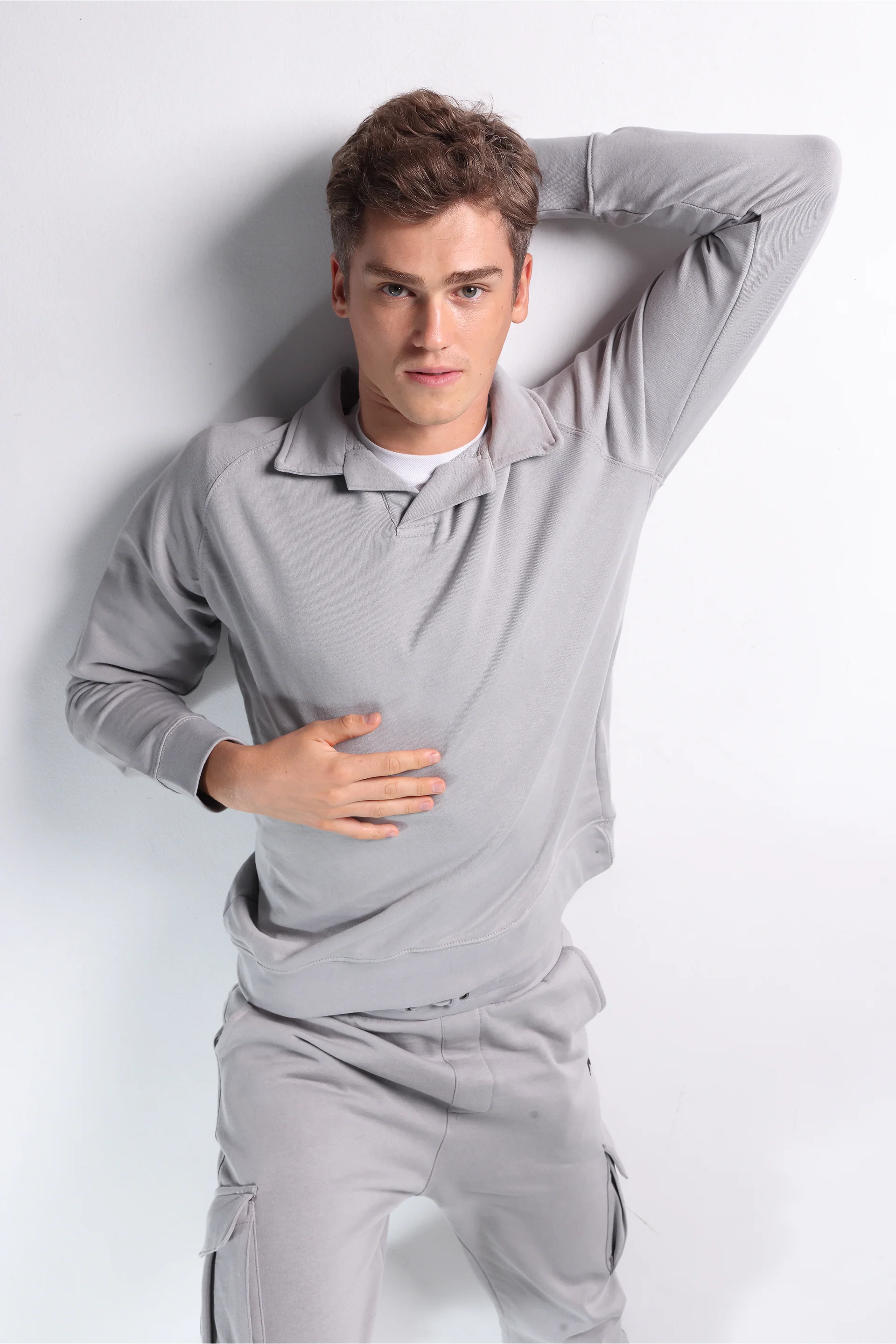 Athleisure Sweatshirt Polo
